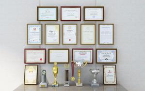 奖状、荣誉证书、奖牌、奖杯