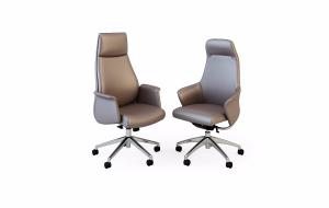 现代皮革办公休闲椅、可升降转椅
