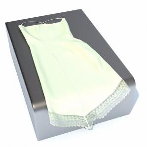 带花边的白色吊带裙 衣服3d模型 带花边的白色吊带裙 衣服