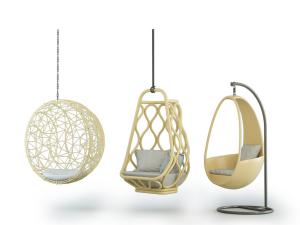 现代室内阳台吊椅