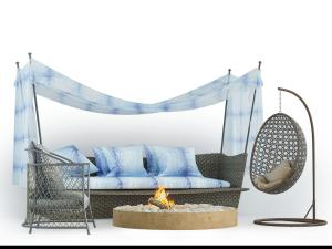 现代金属镂空吊椅