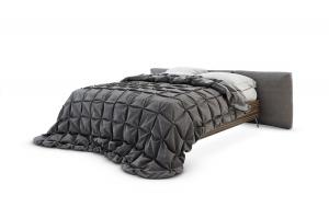 现代双人床、布艺床品组合