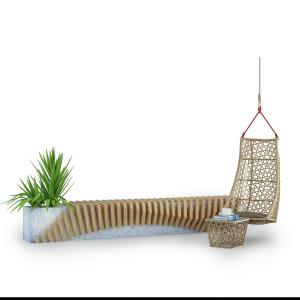 现代金属室外吊椅