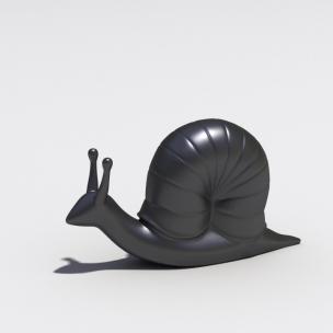 黑色的蜗牛雕塑