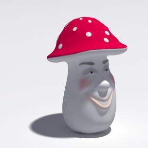 卡通人物蘑菇雕塑