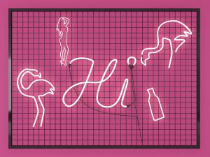 现代网红火烈鸟霓虹灯灯管彩灯