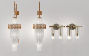 现代圆柱形床头玻璃灯罩壁灯