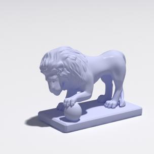 戏耍的狮子雕塑