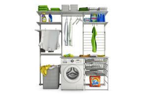 洗衣机、收纳架、衣架收纳筐