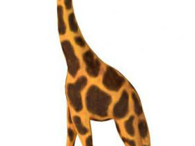 回头眺望的长颈鹿雕塑雕刻