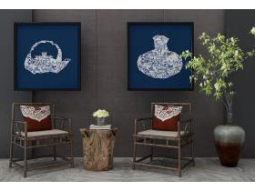 中式单椅、休闲椅、边几组合