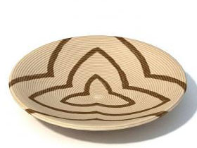 有渐变纹样的盘子 陶器