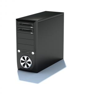 面部有花形透气孔的电脑主机箱