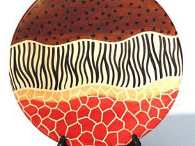 动物皮肤纹样挂盘 陶瓷盘子