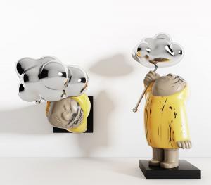 现代抽象人物雕塑、摆件