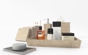 卫生间浴室化妆品摆件、香皂和香水