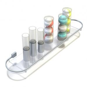 卫生间两边半圆形储物架