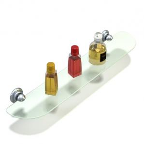 卫生间圆角玻璃储物架