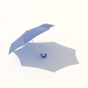 蓝色女士雨伞3d模型 蓝色女士雨伞