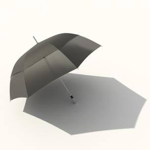 撑开的男士雨伞3d模型 撑开的男士雨伞