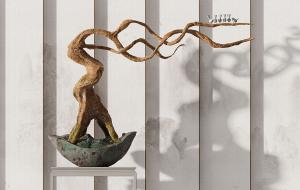 新中式木雕根雕摆件装饰品