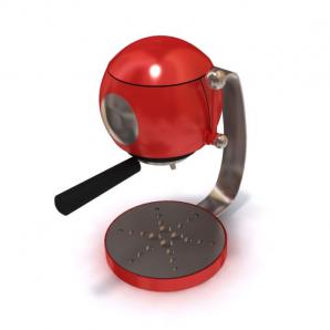 红色球形咖啡机