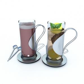 柠檬水杯子、勺子