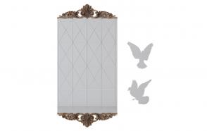 欧式长方形雕花边框、菱形镜面