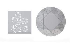 现代时尚圆形边框、三角形镜面