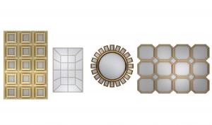 新中式方形拼接装饰镜子框