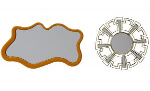 新中式不规则镜框、圆形中式元素镜面