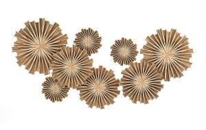 现代实木花朵挂饰墙饰