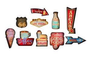 现代酒吧、咖啡厅霓虹灯复古标识、挂件