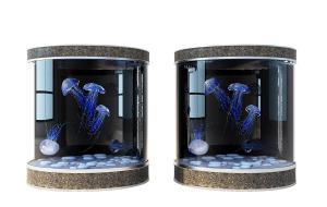 圆柱形石材鱼缸