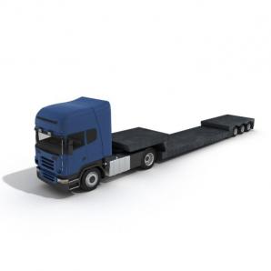 平板车、货车3d模型 平板车、货车