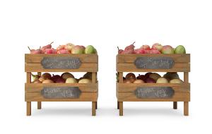 美式实木超市水果货架3d模型 美式实木超市水果货架