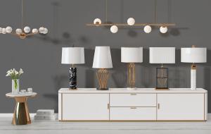 现代金属网镂空铁艺台灯