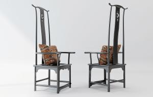 中式官帽椅、靠垫