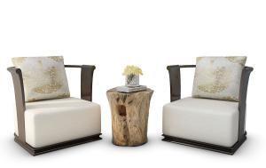 新中式实木扶手沙发组合