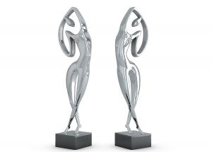 现代抽象人体雕塑、摆件