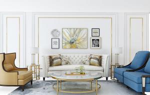 简欧铆钉装饰菱形软包靠背多人沙发、单人沙发组合