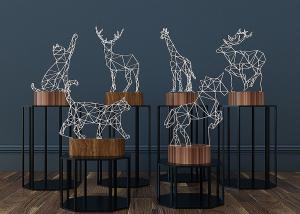 北欧创意网状灯管动物造型落地灯