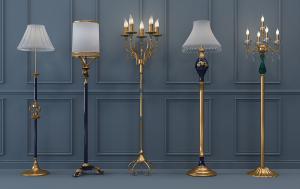 欧式古典铁艺雕花落地灯