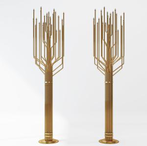 现代金属树枝多头落地灯