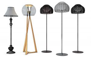 现代金属支架、镂空金属网灯罩落地灯