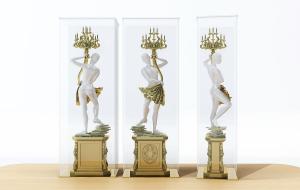 欧式雕塑人物摆件落地灯