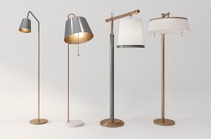 工业风金属灯罩落地灯