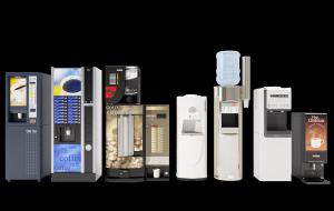 现代柜式饮水机、咖啡机