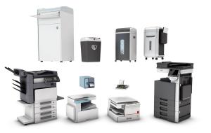 打印机、碎纸机办公电器组合