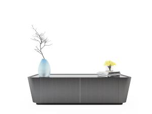 新中式倒梯形实木电视柜